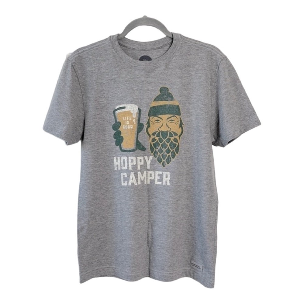 $3/10 Life is Good Hoppy Camper Crusher Tee | Beer Graphic Novelty